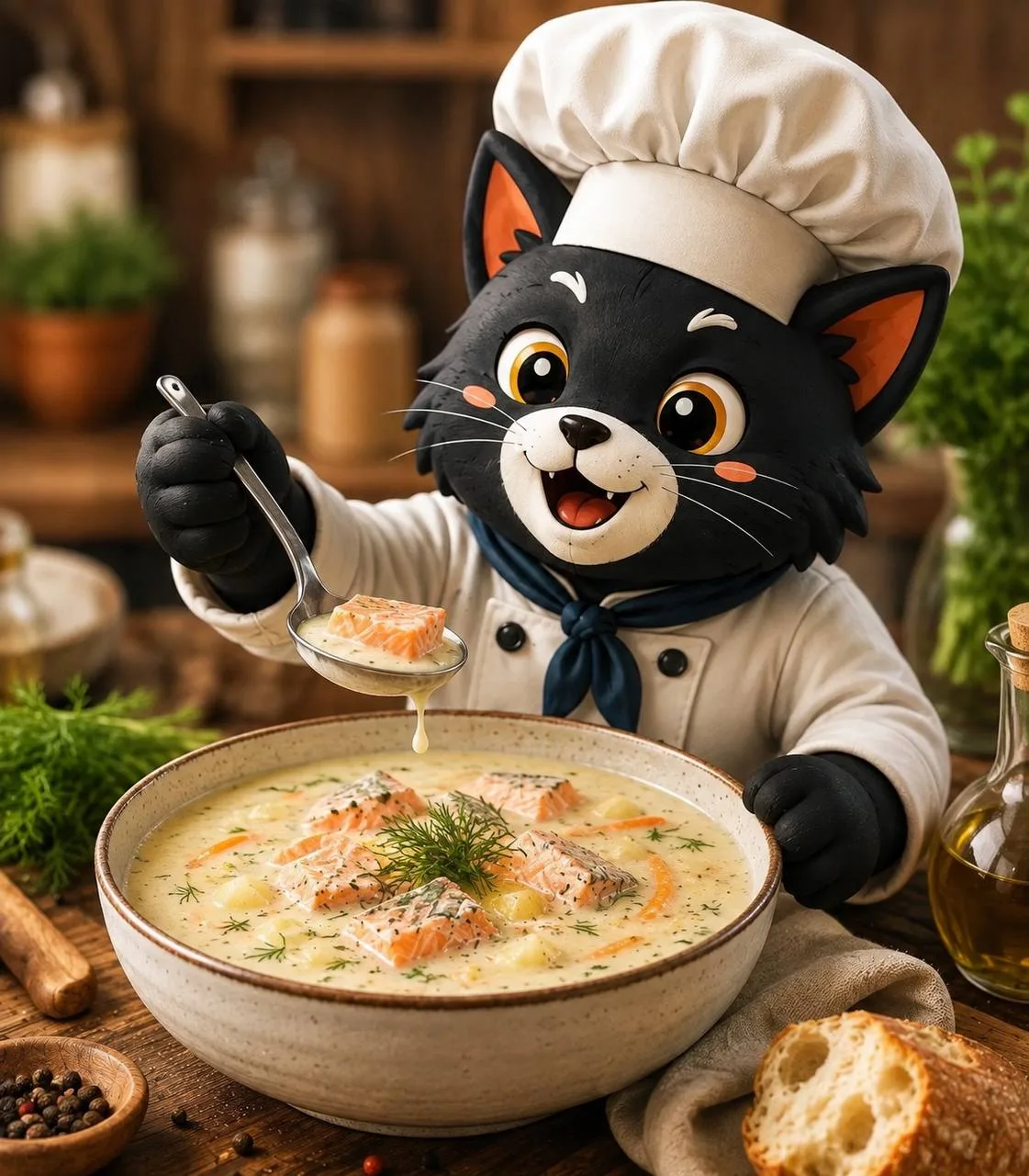 РЕЦЕПТ: СЛИВОЧНЫЙ СУП С ФОРЕЛЬЮ 🐠 🍜