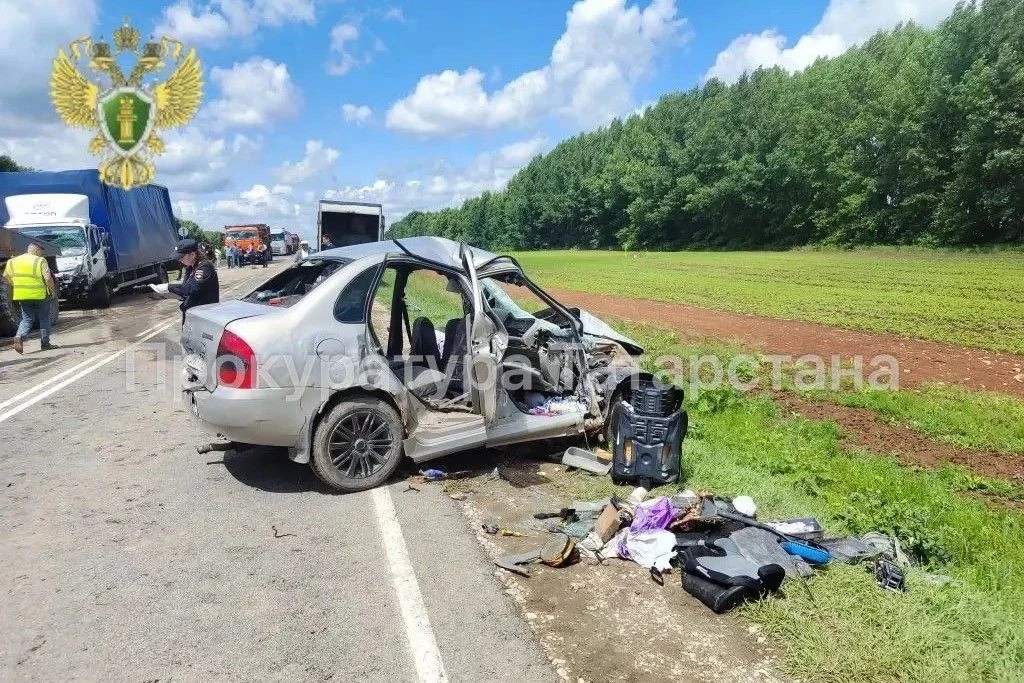 Годовалый ребенок и двое взрослых погибли в ДТП с грузовиком на трассе в РТ

Три человека погибли в 