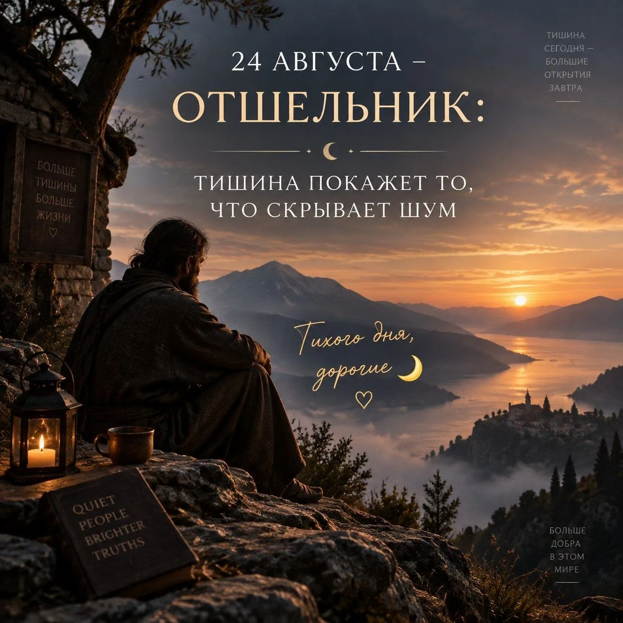 24 АВГУСТА – ОТШЕЛЬНИК: ТИШИНА ПОКАЖЕТ ТО, ЧТО СКРЫВАЕТ ШУМ