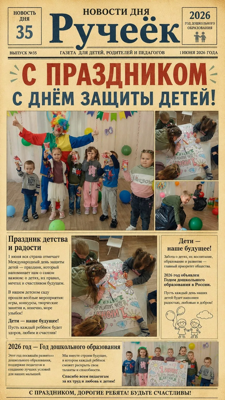🎈🥳🌸Сегодня утром в «Ручейке» было особенно солнечно и звонко! Мы встречали главный п...
