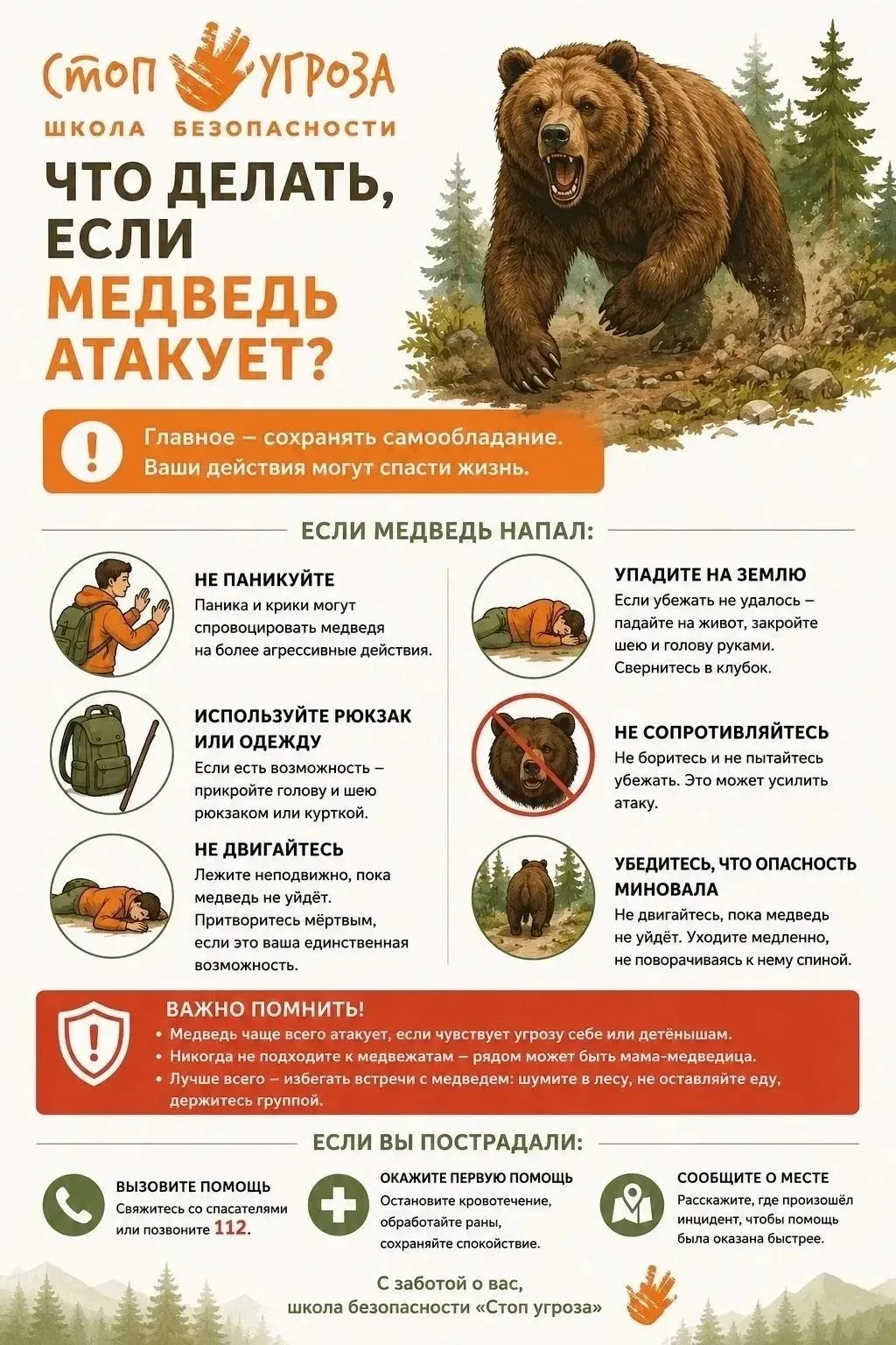 🐻 МЕДВЕДИ ВЫХОДЯТ К ЛЮДЯМ: КАК СОХРАНИТЬ БЕЗОПАСНОСТЬ?