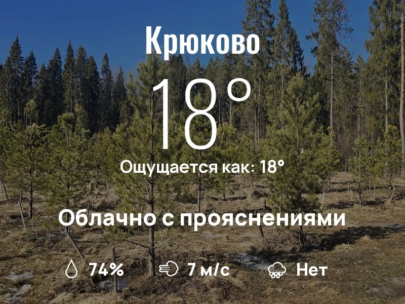 Что с погодой в Крюково?