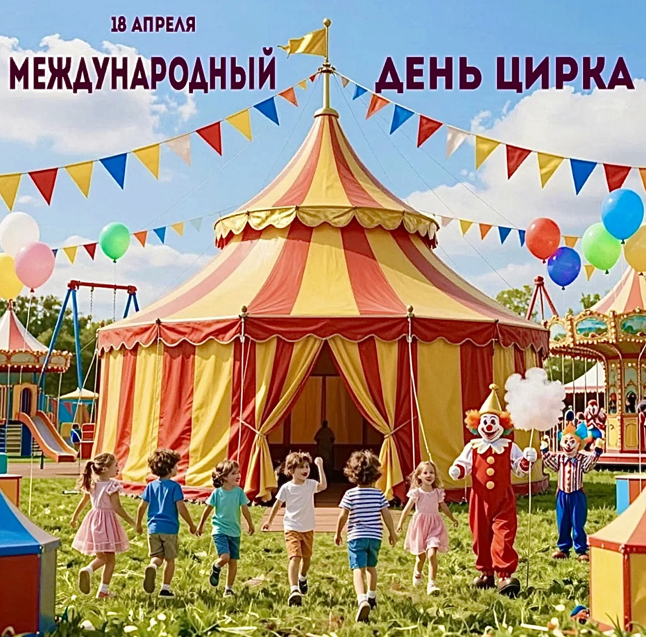 Луганский государственный цирк поздравляет всех с Международным днём цирка!  Желаем вам море света, 