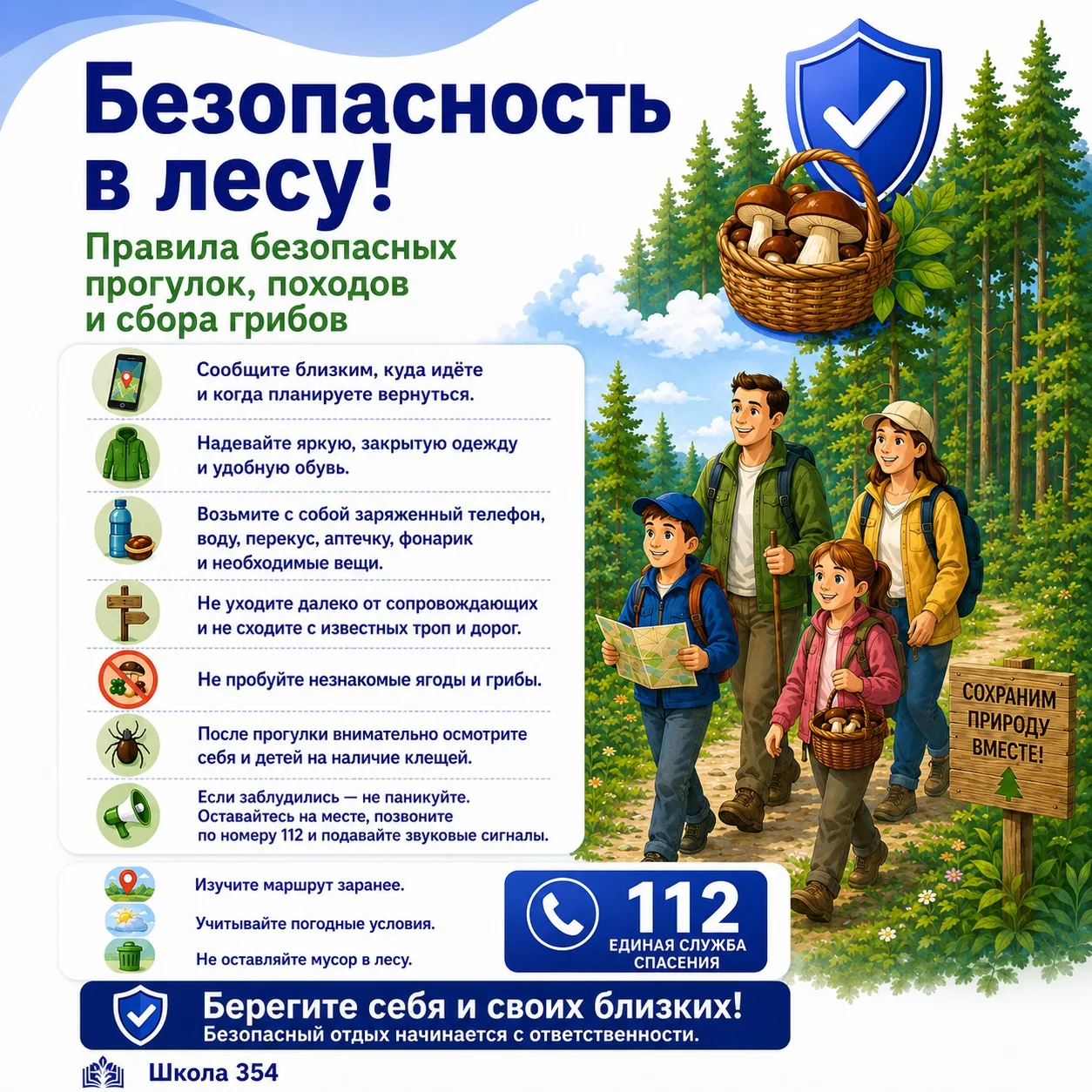 🌲 Прогулки в лесу, походы и сбор грибов подарят только приятные впечатления, если собл...