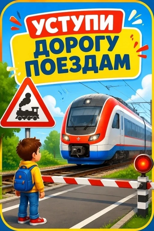 🚂 Безопасность на железной дороге
Занятия в рамках акции «Уступи дорогу поездам» в детском саду  на