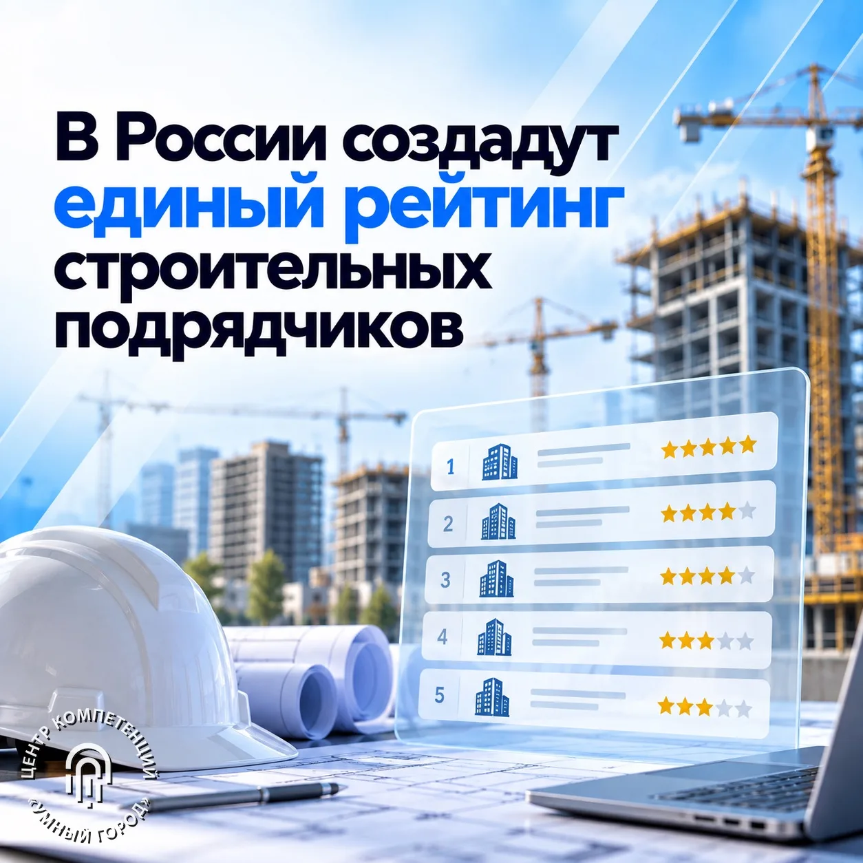 В России создадут единый рейтинг строительных подрядчиков