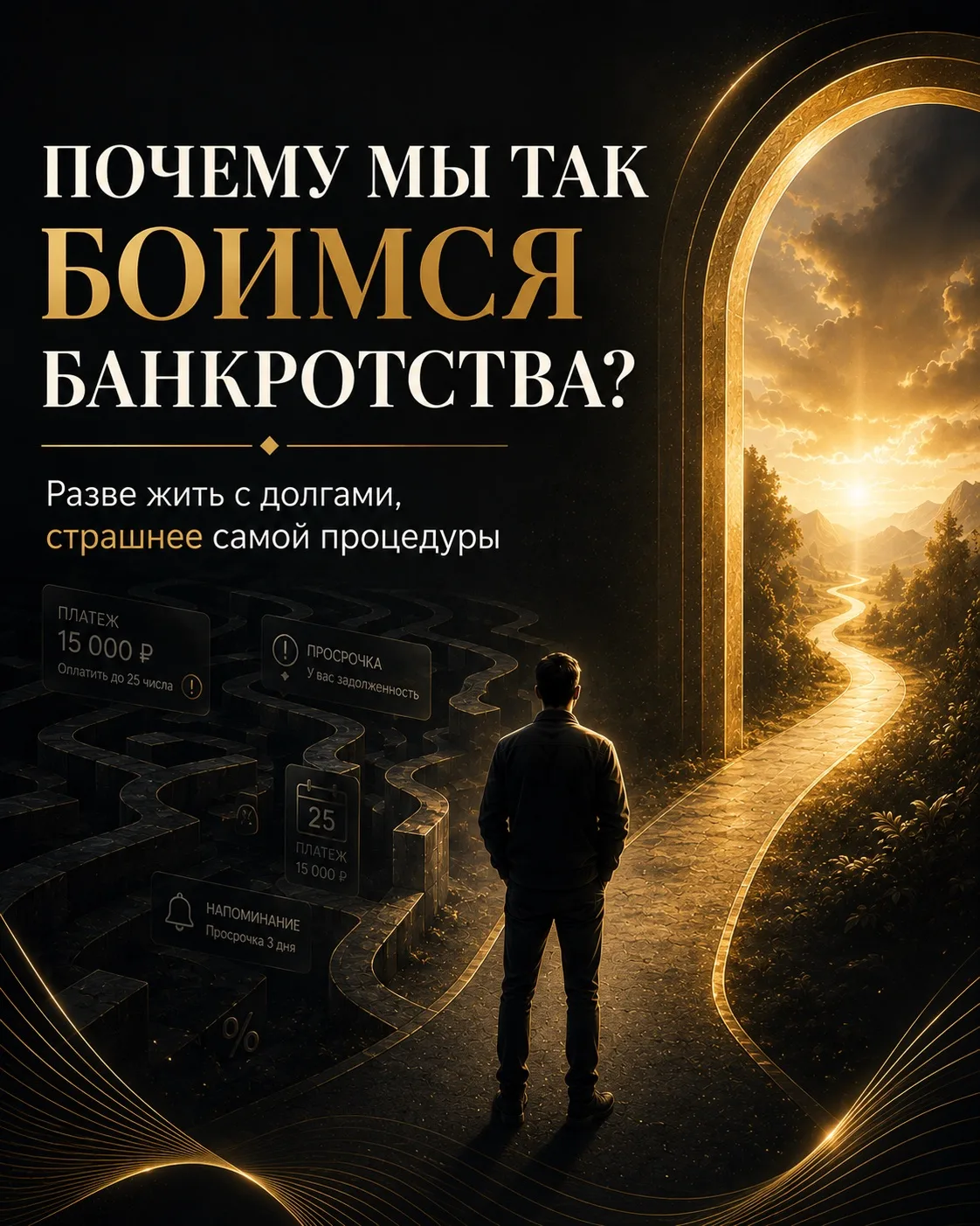 😨 Почему мы боимся банкротства сильнее, чем жизни с долгами?