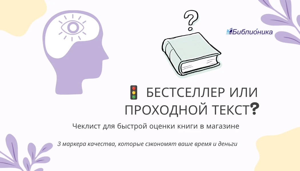Стоите в библиотеке или книжном магазине и держите в руках красивую новинку? Как понять за 5 минут, 
