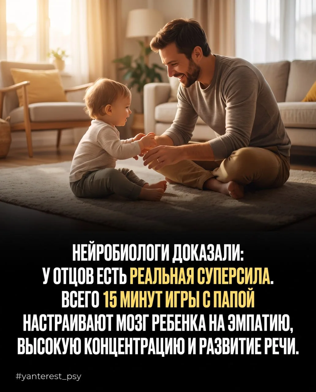 Почему папины игры так нужны детскому мозгу? (Секрет 15 минут) 🦸‍♂️🧠