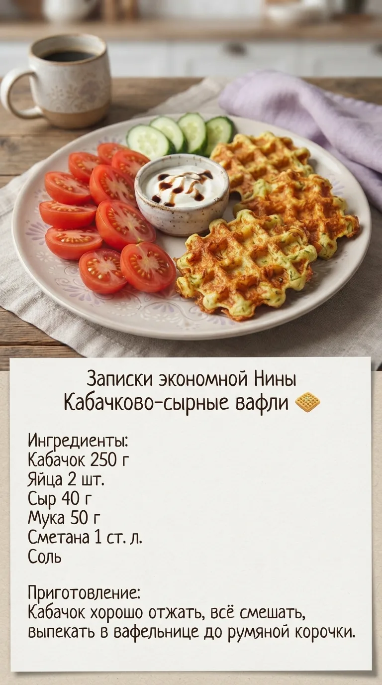 Кабачково-сырные вафли