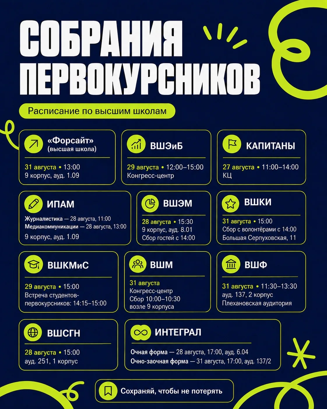 Первый курс начинается не только с новых знакомств,