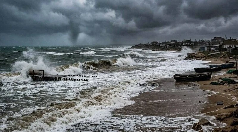 🌊 На Азовском море объявлено экстренное предупреждение из-за сильного ветра