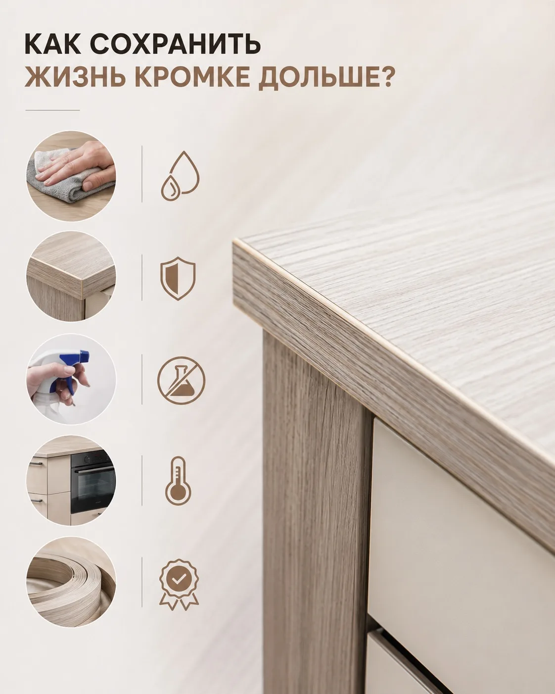 Как сохранить жизнь кромке дольше? 👌