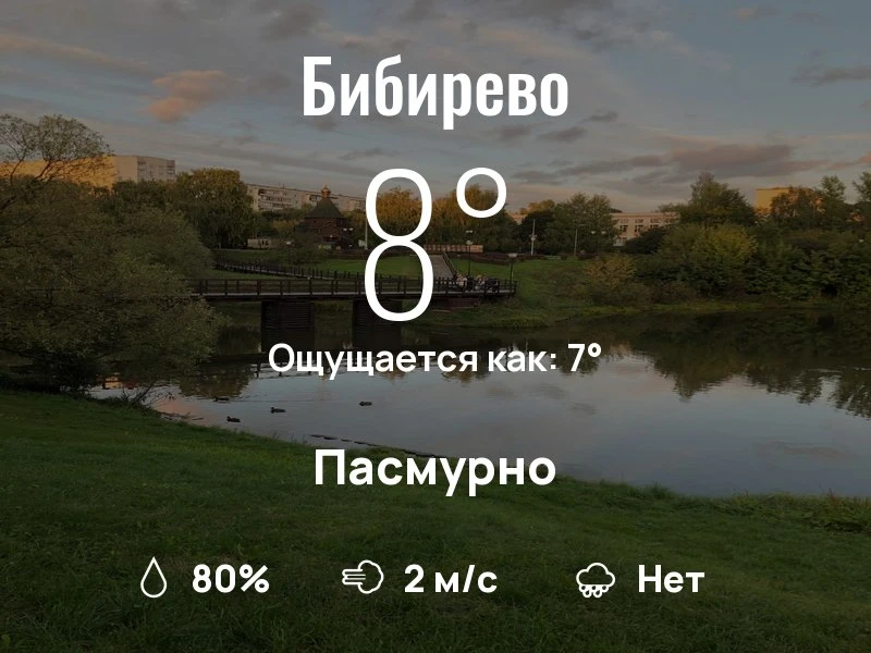 Что с погодой в Бибирево?