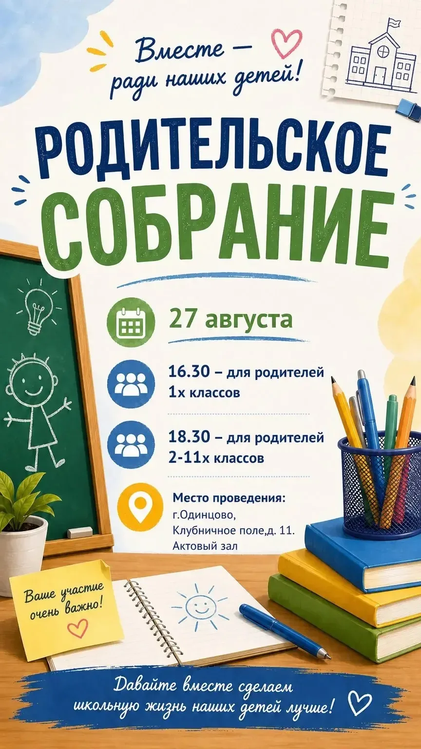 ‼️Внимание ‼️Общешкольные родительские собрания ‼️