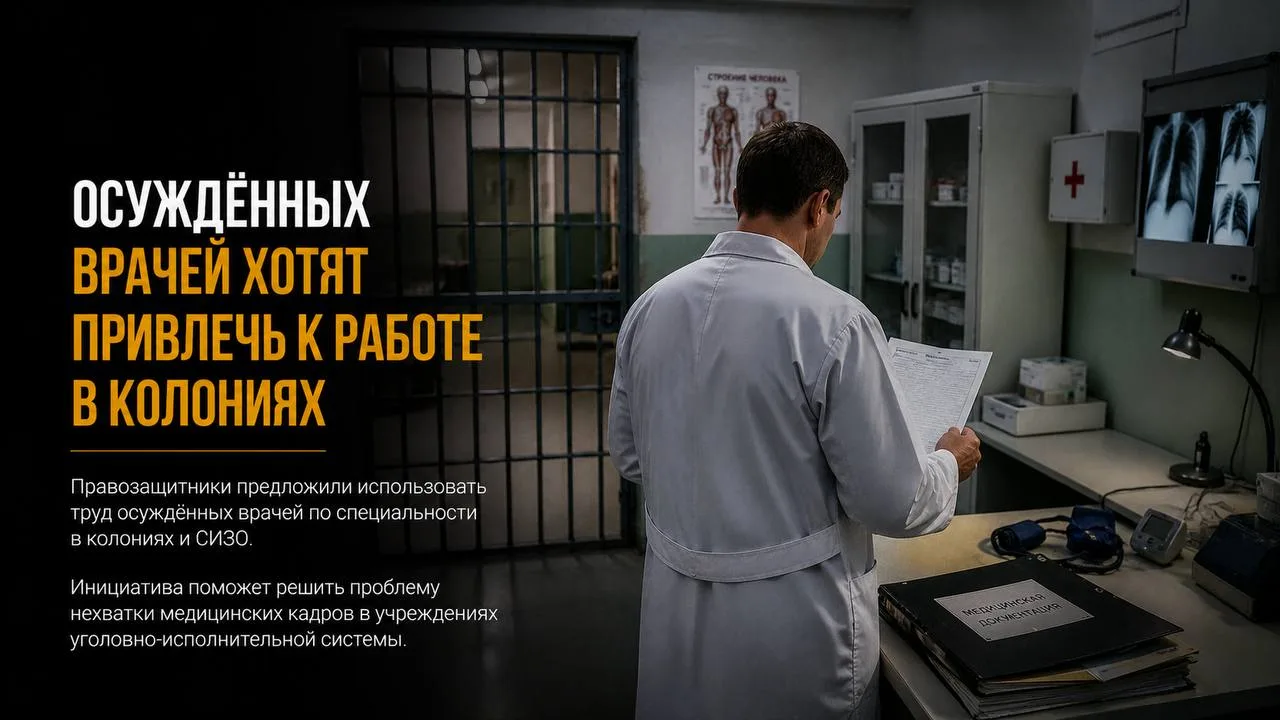 Правозащитники предложили привлекать осуждённых врачей к работе по специальности

Правозащитники выс