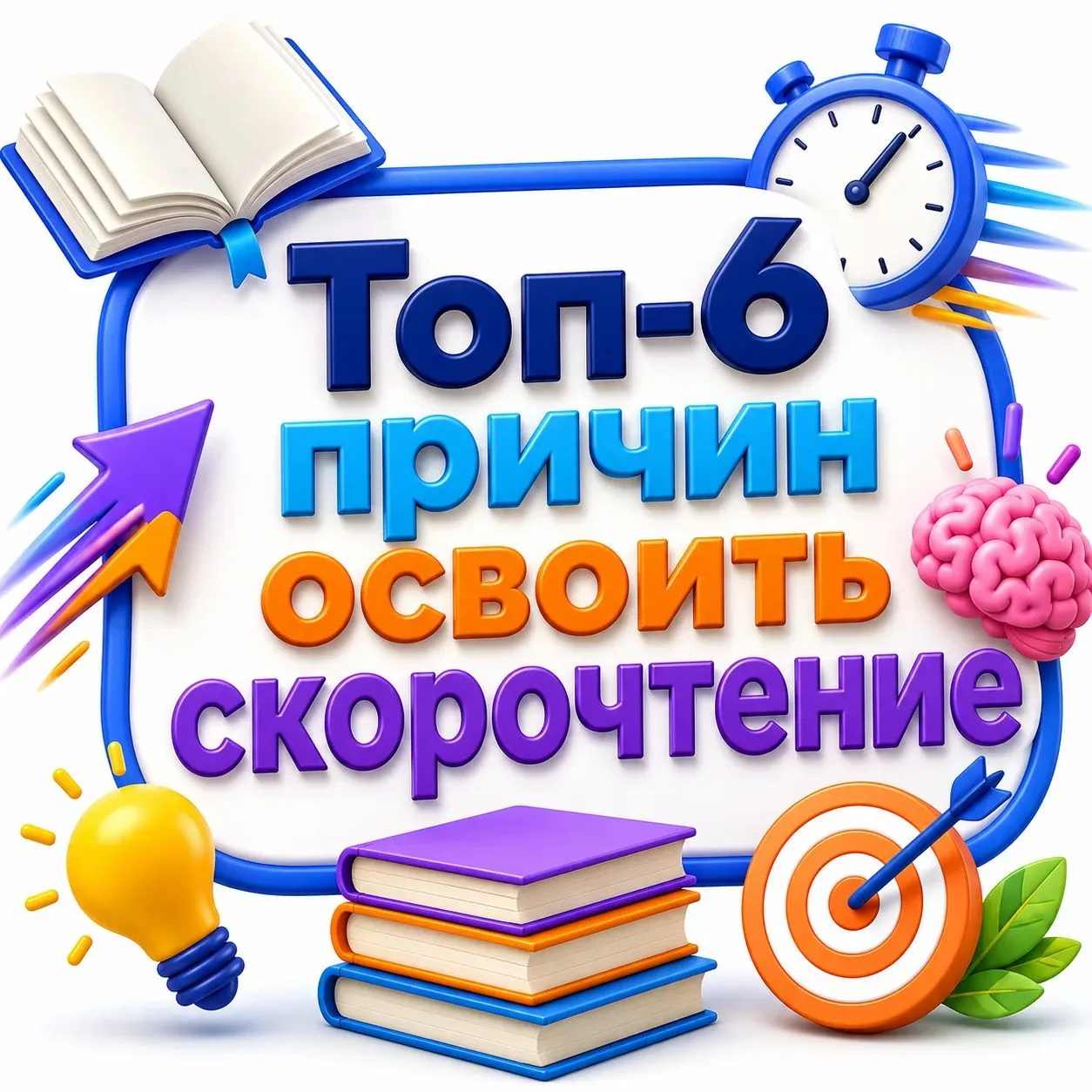 🏆 ТОП-6 причин освоить скорочтение:
