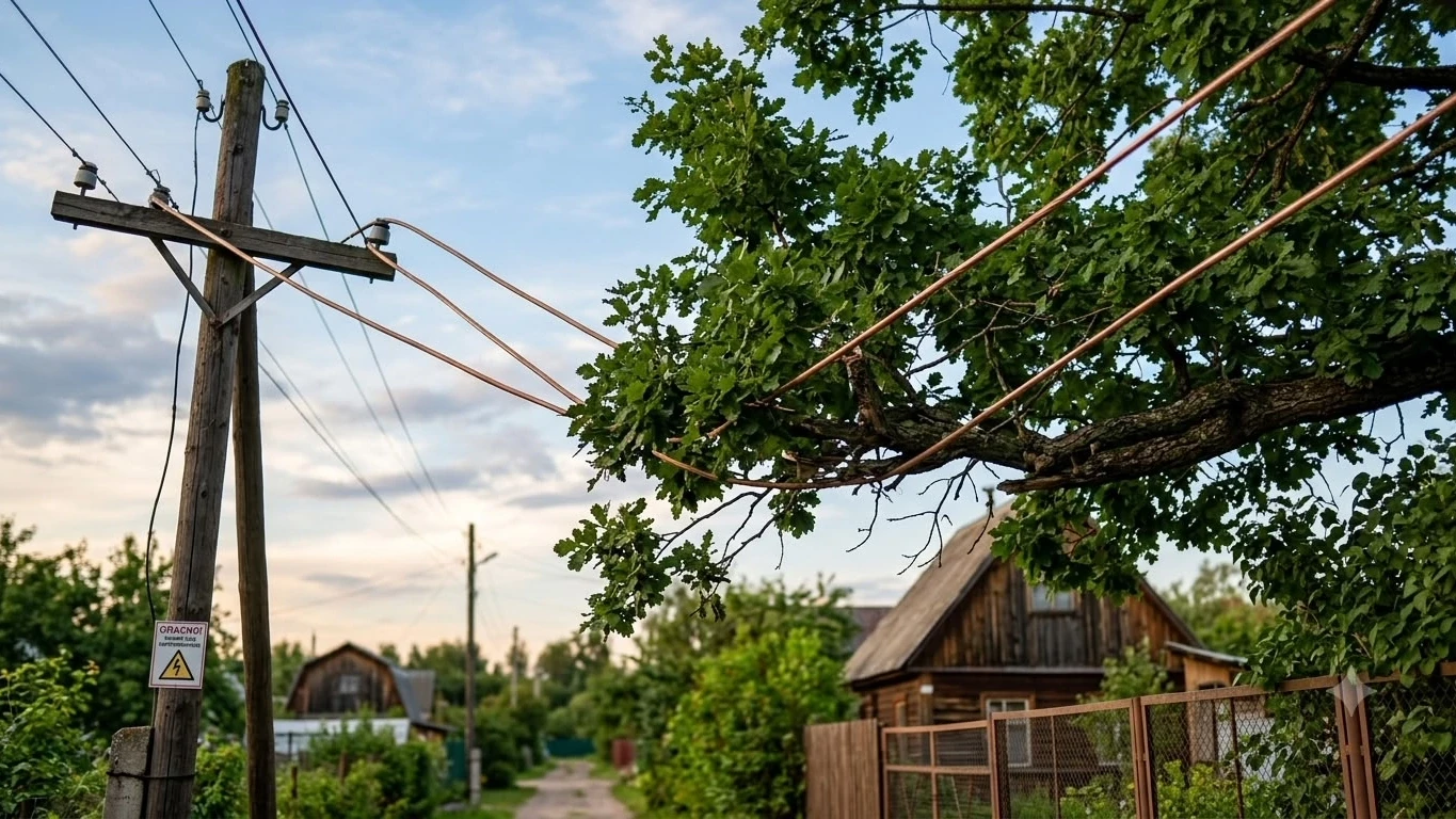 🌳 Ветка на проводе: почему не стоит ждать, пока «бахнет»?
На участке деревья создают уют, дарят тен