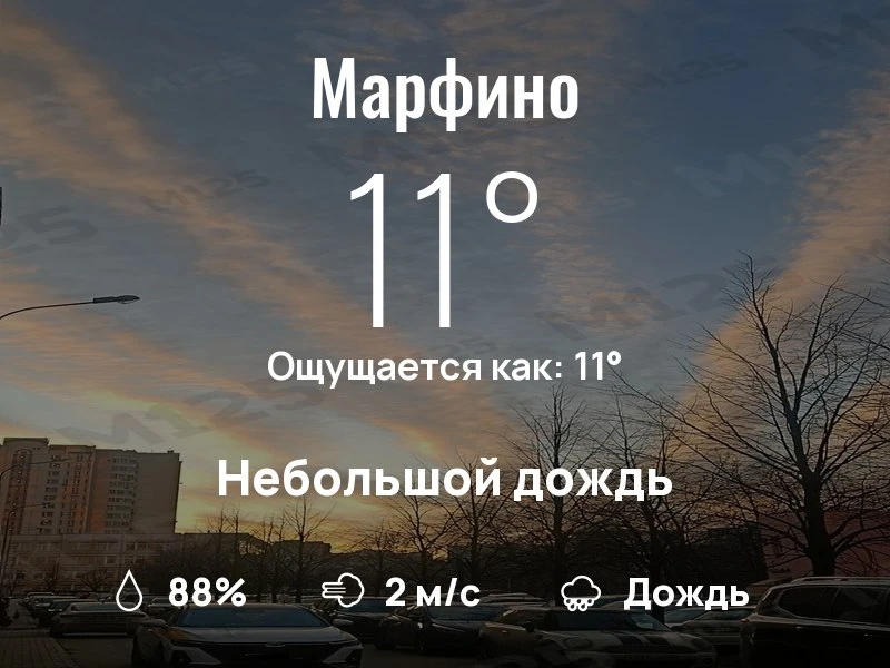 Что с погодой в Марфино?