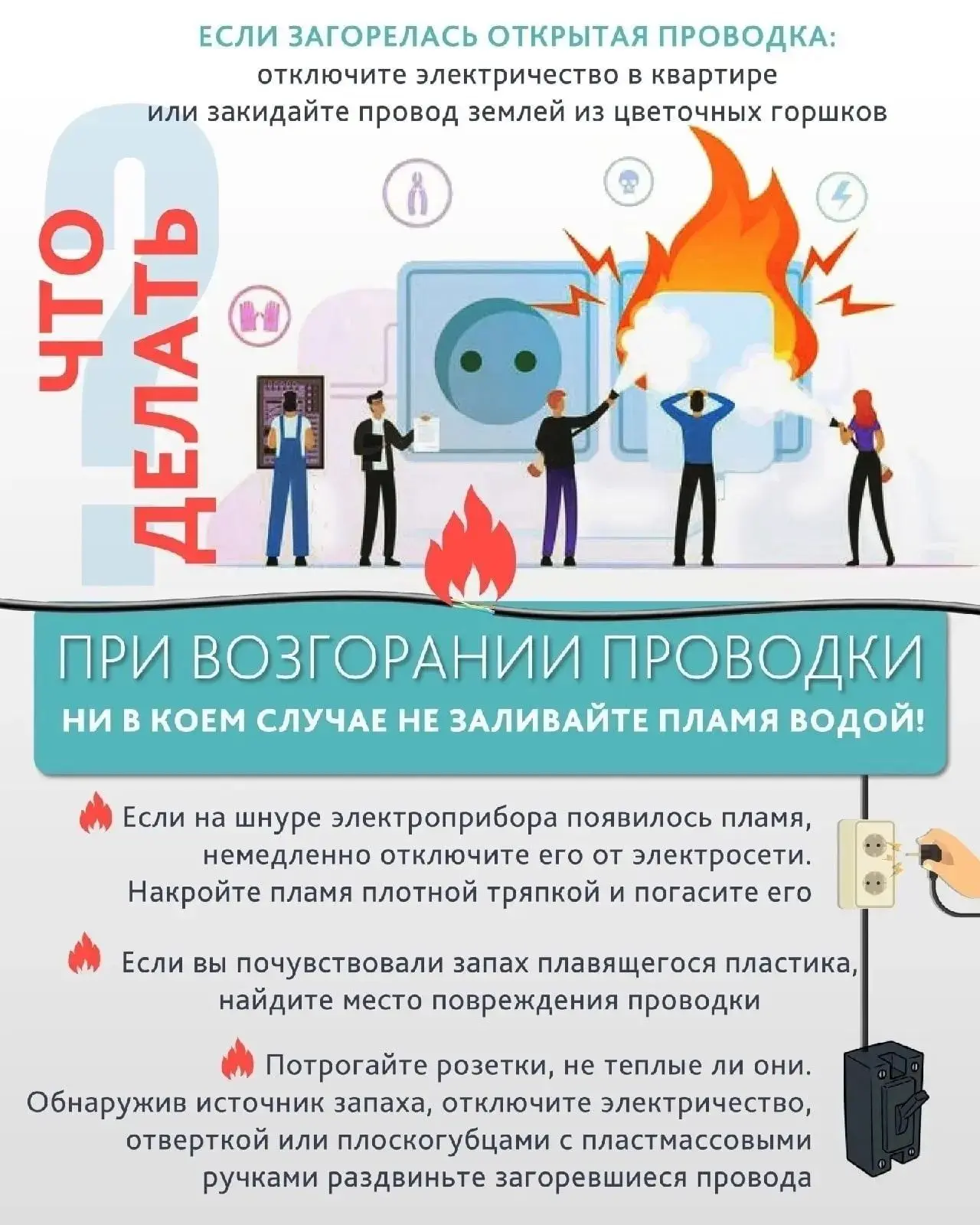 Знаете ли вы, что самый инстинктивный поступок при виде огня — попытка залить его водой...