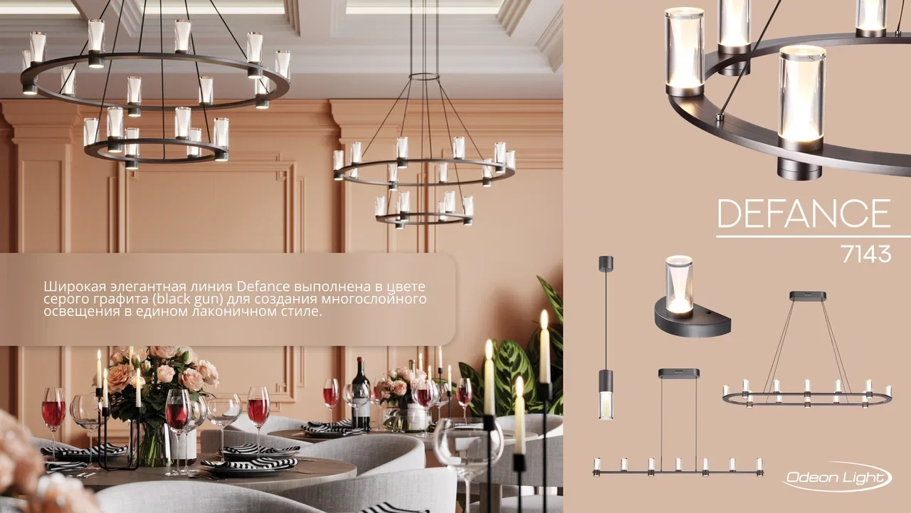 ☄️ Широкая элегантная линия Defanse от бренда ODEON LIGHT