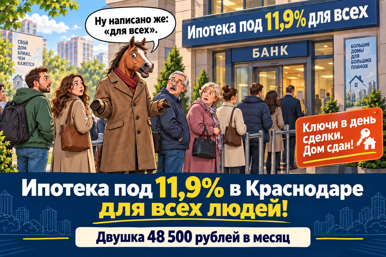 🧲Ипотека 11,9% для всех! Краснодар.