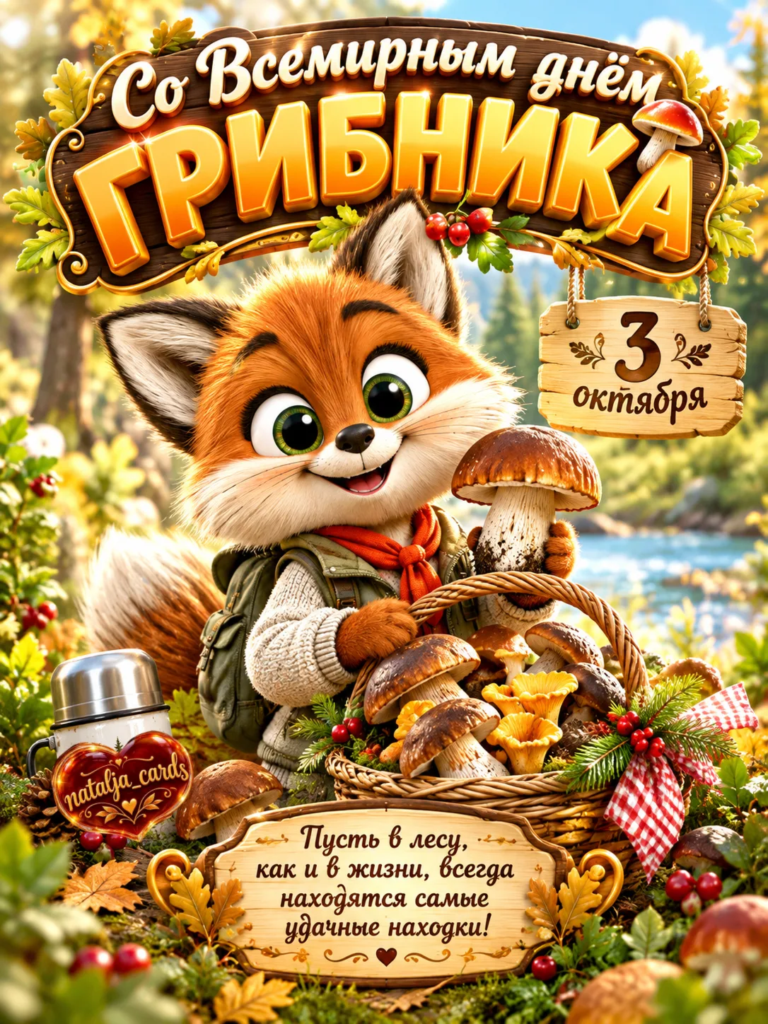 🍄🦊 С Всемирным днём грибника! 🌲✨