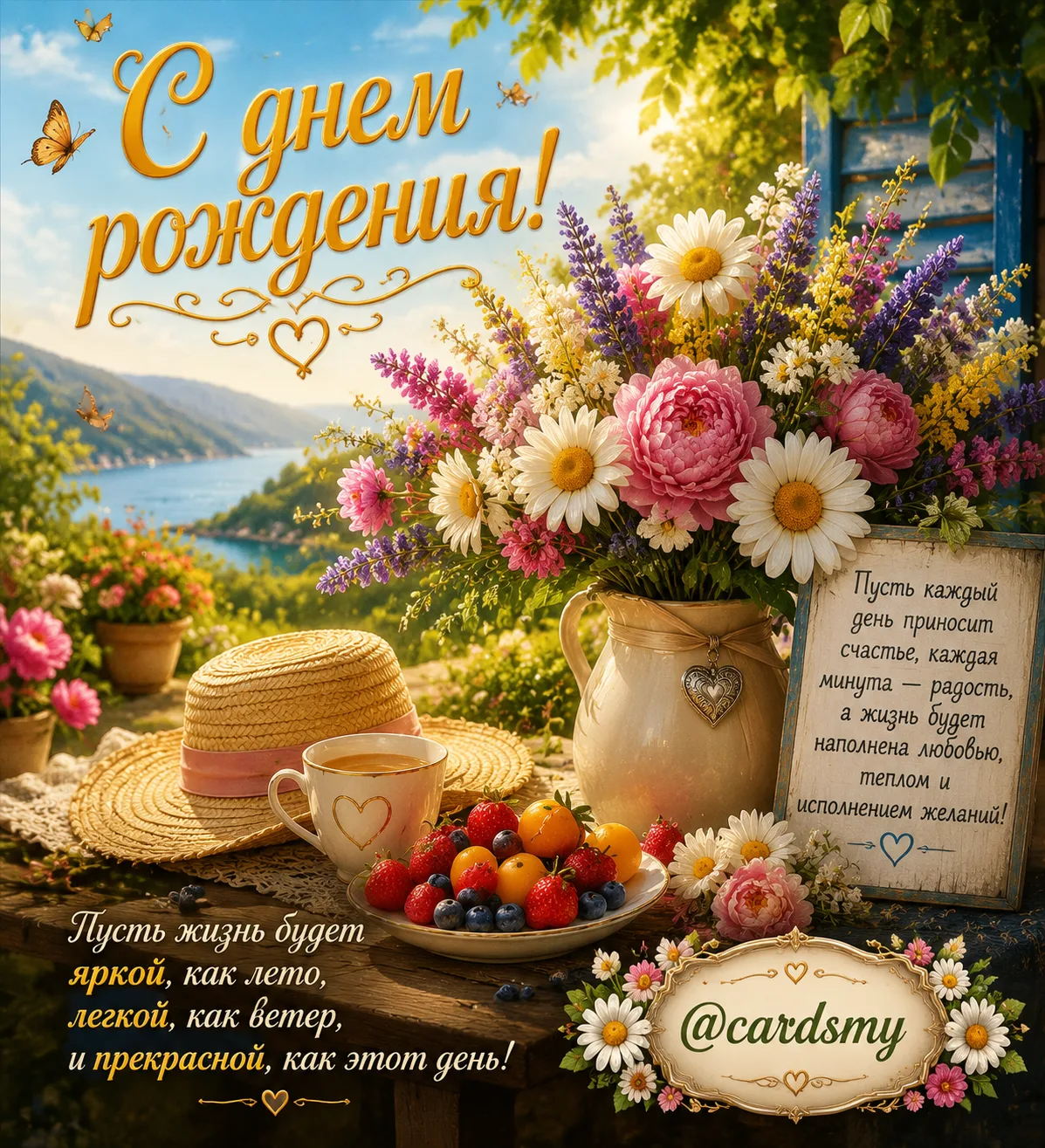 От всего сердца поздравляю с днём рождения! 🎁🎉💐
Пусть каждый день радует, а рядом будут любящие л