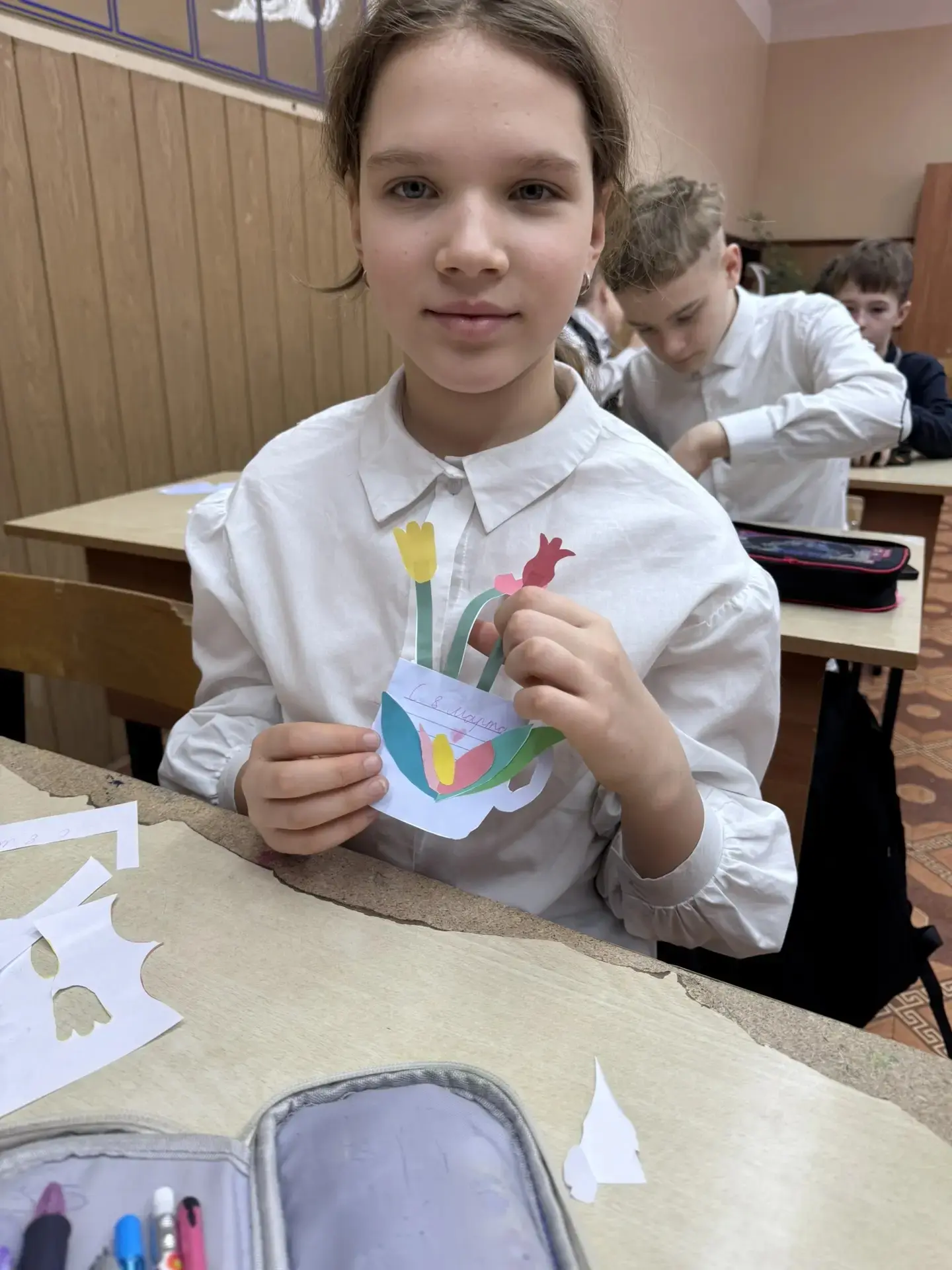 🇷🇺Всероссийская Акция 💐 "Букет для любимых"  🌸В преддверии Международного женского дня ребята 1-4 кл