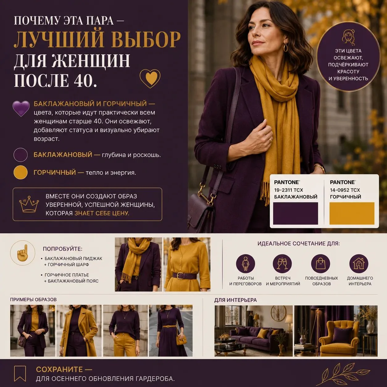 Почему эта пара — лучший выбор для женщин после 40. 💜💛