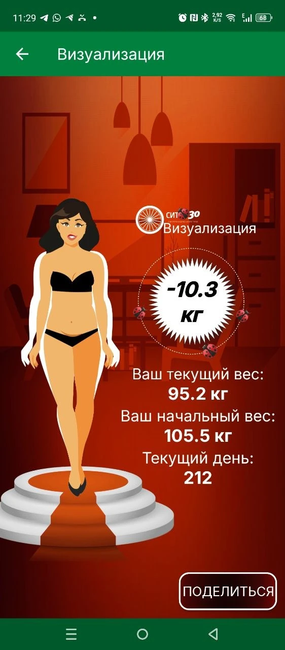 Доброе время суток всем! 🌅
Рубеж в минус 10 кг пройден!
Присоединяюсь ко всем благодарностям Ольге 