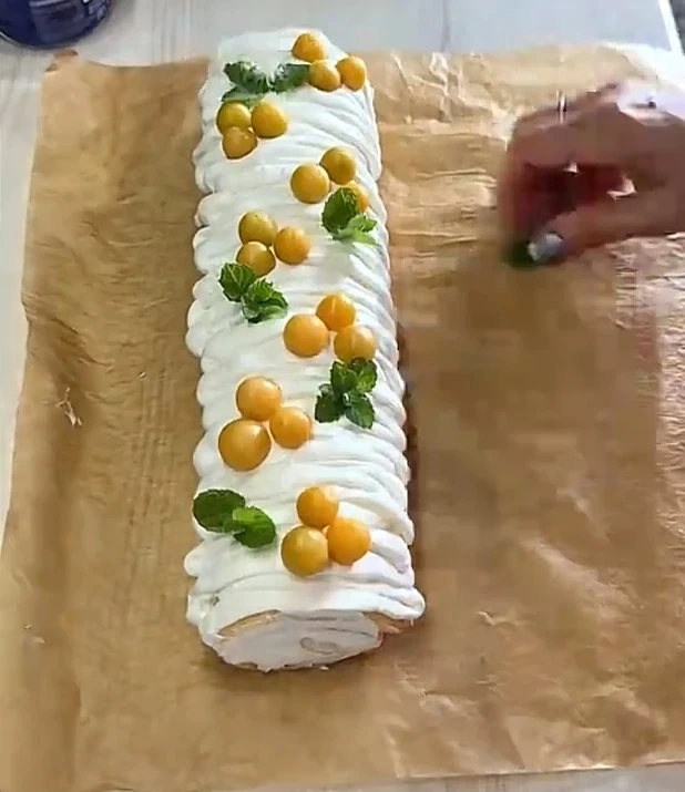 🍎 ЯБЛОЧНЫЙ РУЛЕТ С ТВОРОЖНЫМ КРЕМОМ 🤍