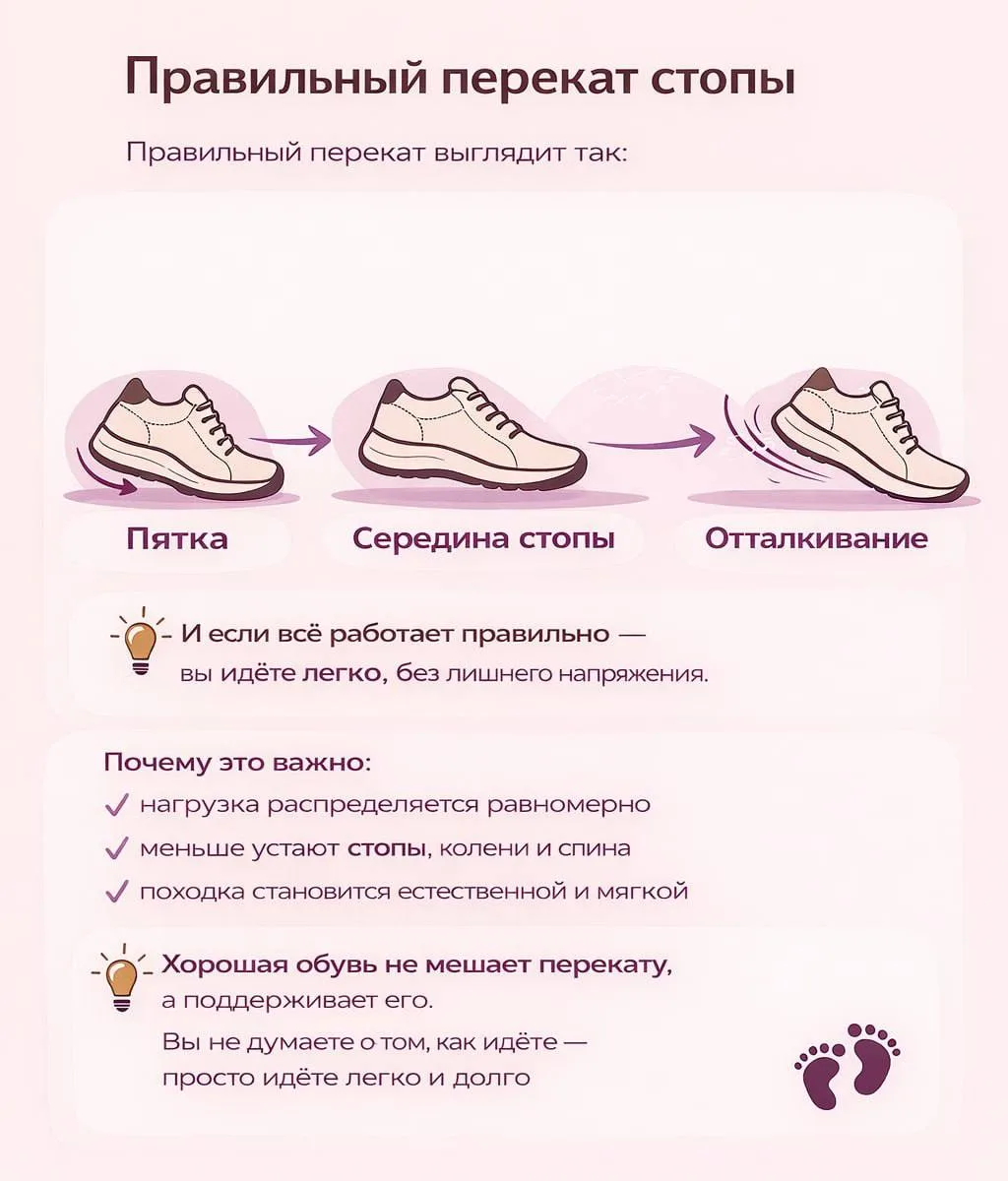 Правильный перекат стопы👟