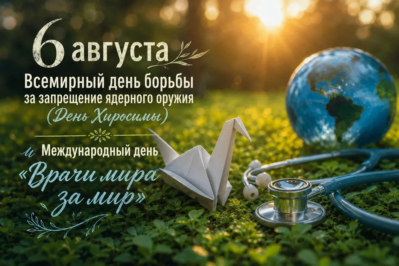 🕊️ 6 августа – День памяти и надежды: Хиросима и Врачи мира за мир