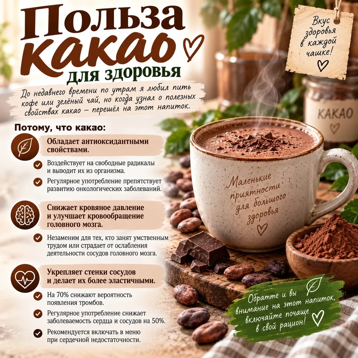 ☕️ Какао: ваш новый утренний ритуал!