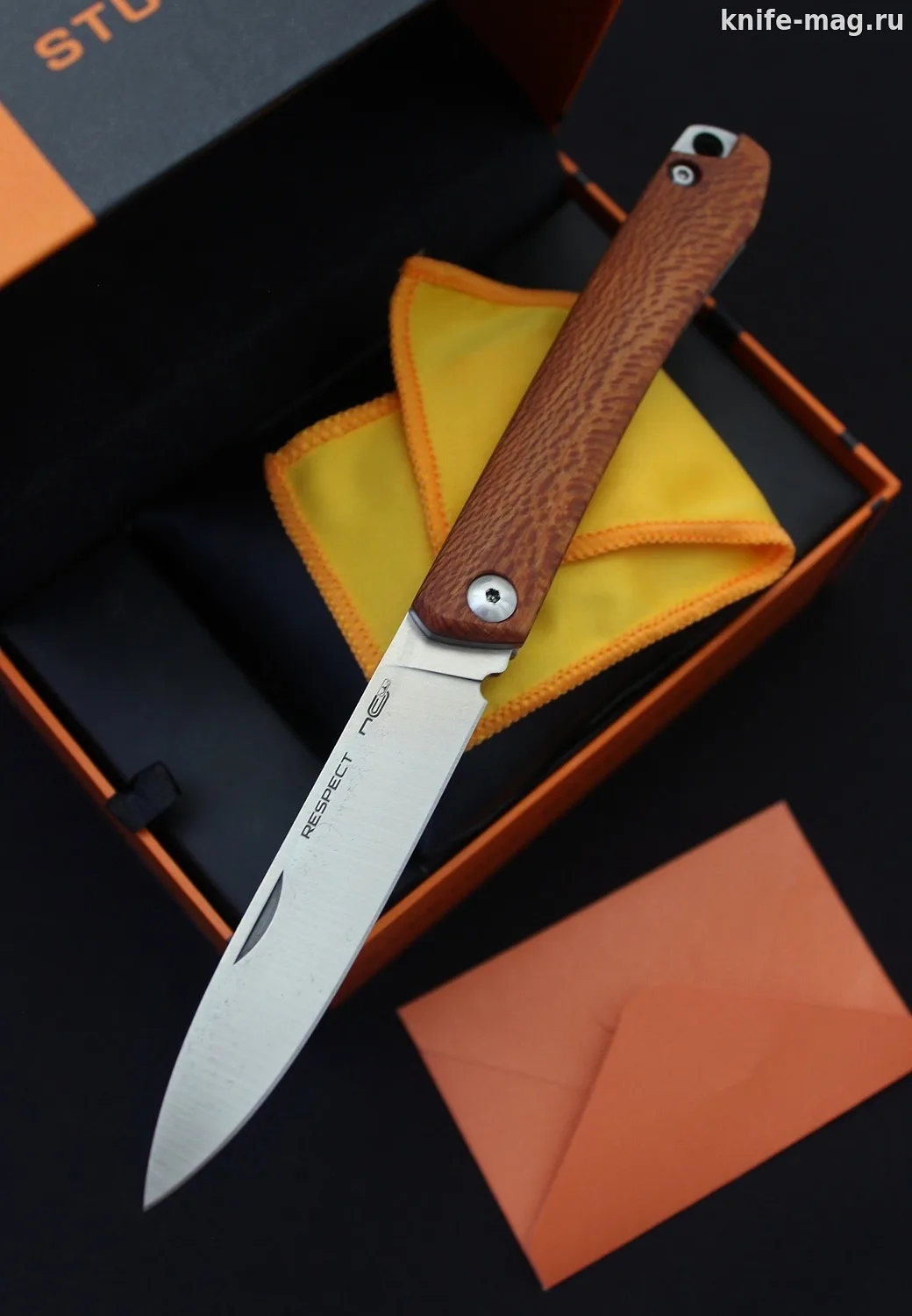 Складной нож Respect платан, Satin 
N.C.Custom 
Марка стали: AUS-10 
Общая длина: 212 мм 
Длина клин