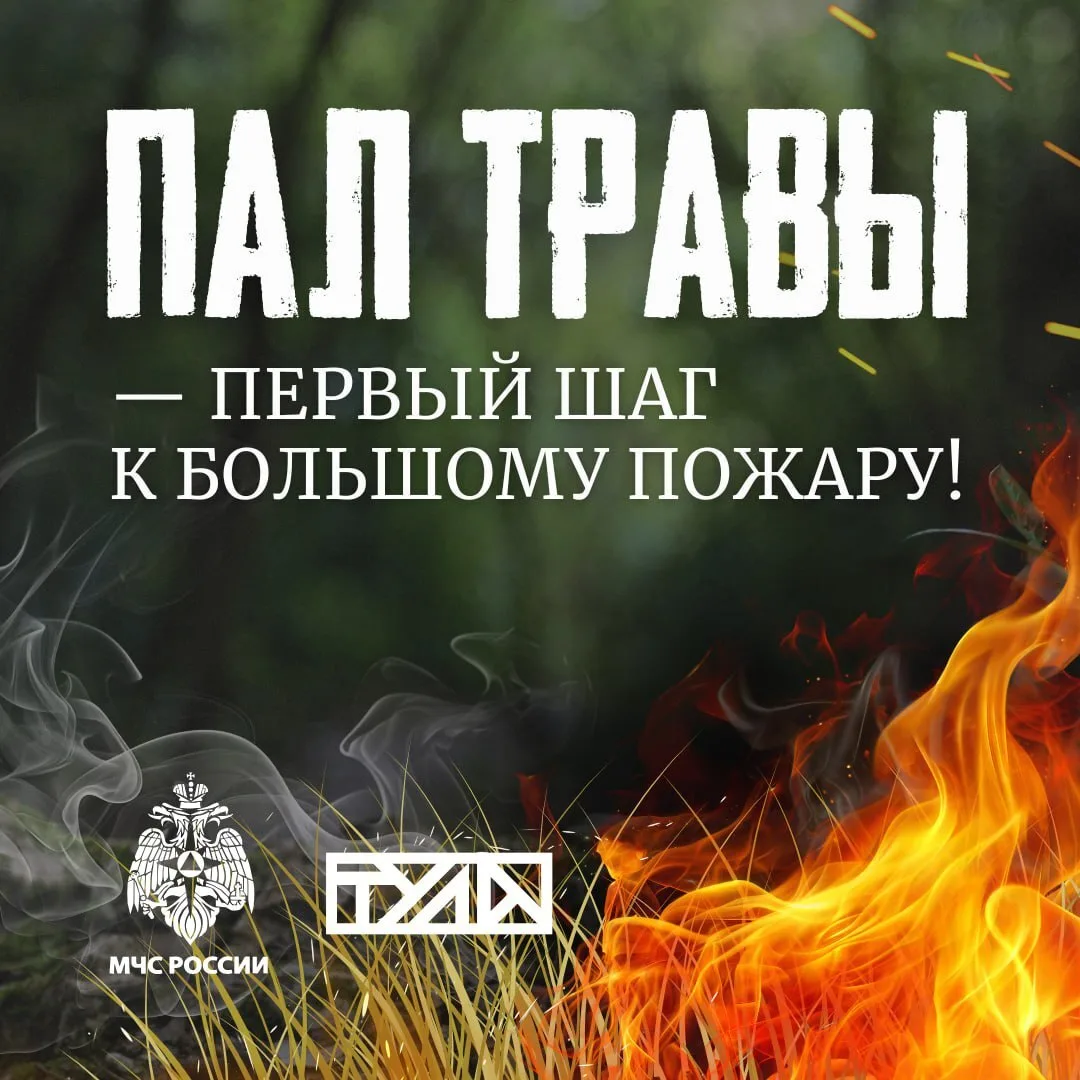 Пал травы опасен для всех!