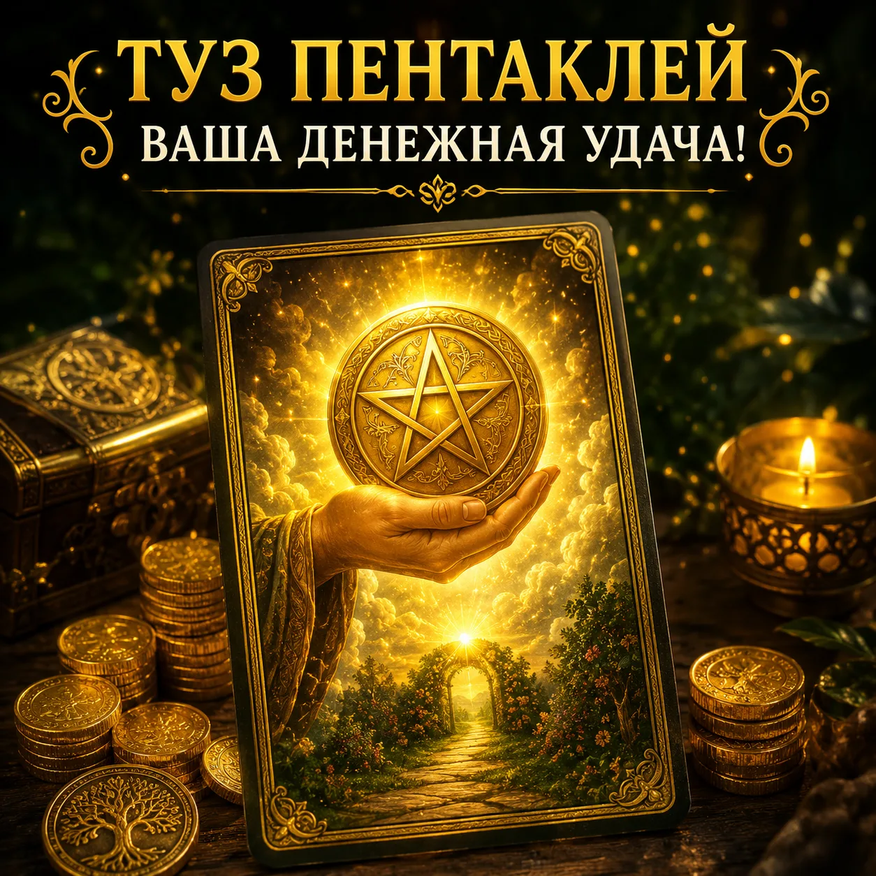 ТУЗ ПЕНТАКЛЕЙ — СИМВОЛ ДЕНЕЖНОГО ПОТОКА И НОВЫХ ВОЗМОЖНОСТЕЙ! 💰✨

Туз Пентаклей считается одной из 