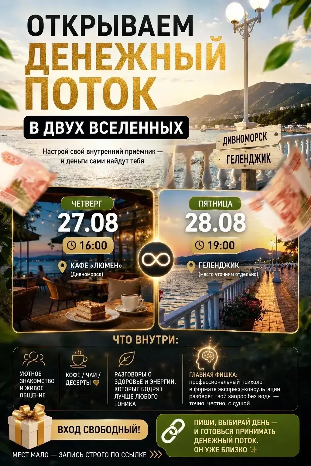 В Геленджик приезжают организаторы из Краснодара, чтобы провести две особенные встречи ...