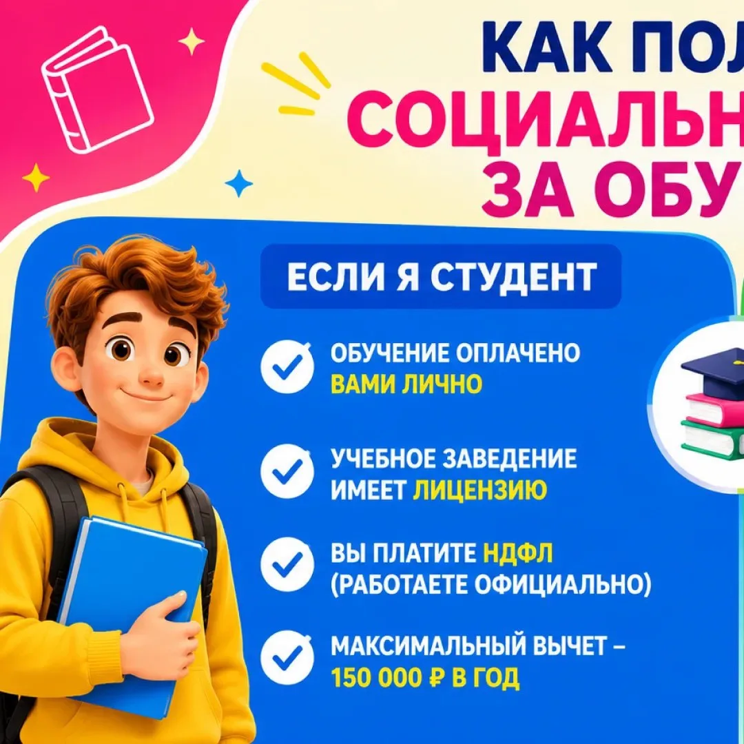 А вы знали, что часть расходов на обучение можно вернуть?

Тут на помощь приходит социальный вычет. 