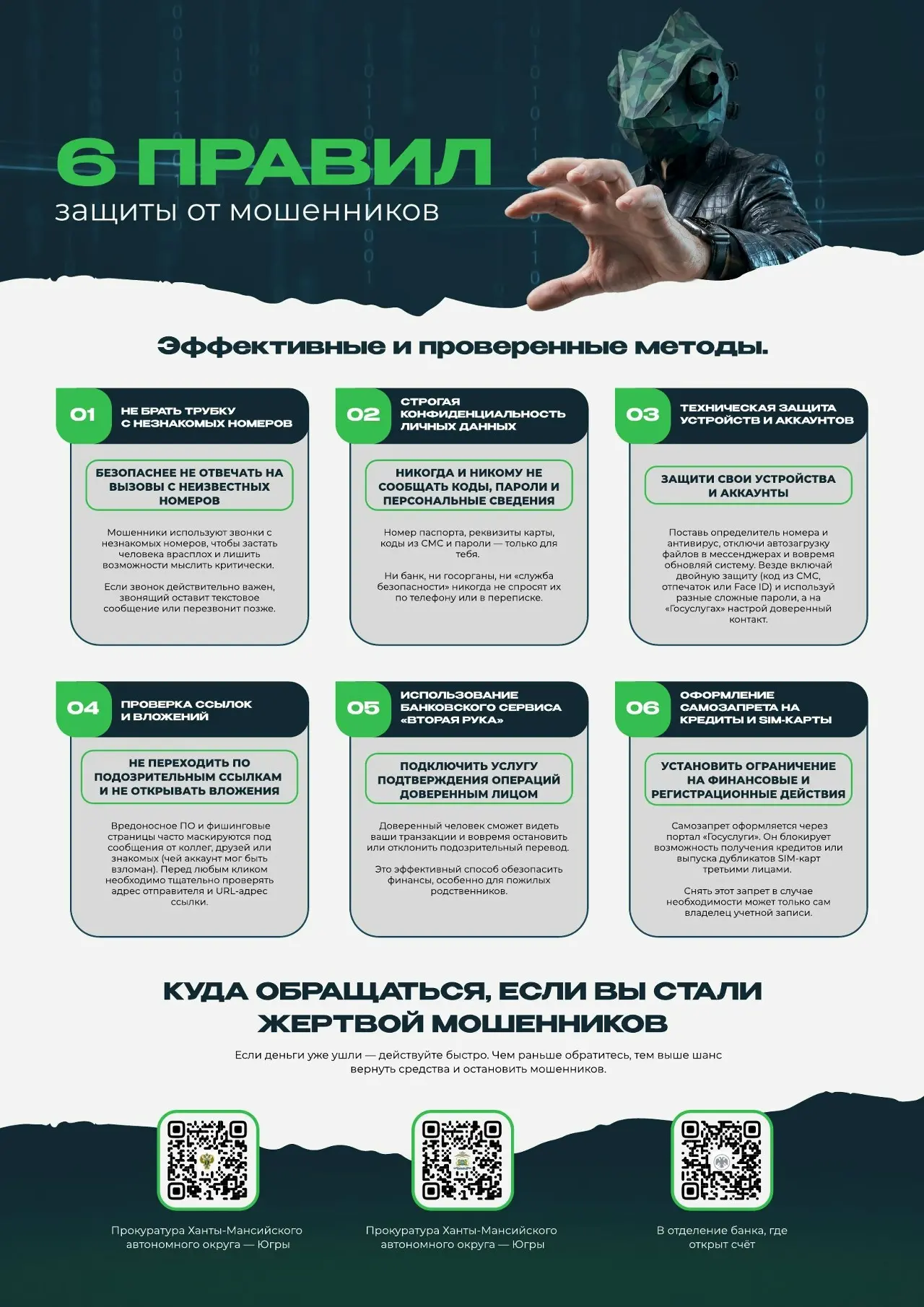 🛡️ Защитите себя от мошенников! Мы подготовили простые и важные правила безопасности —...