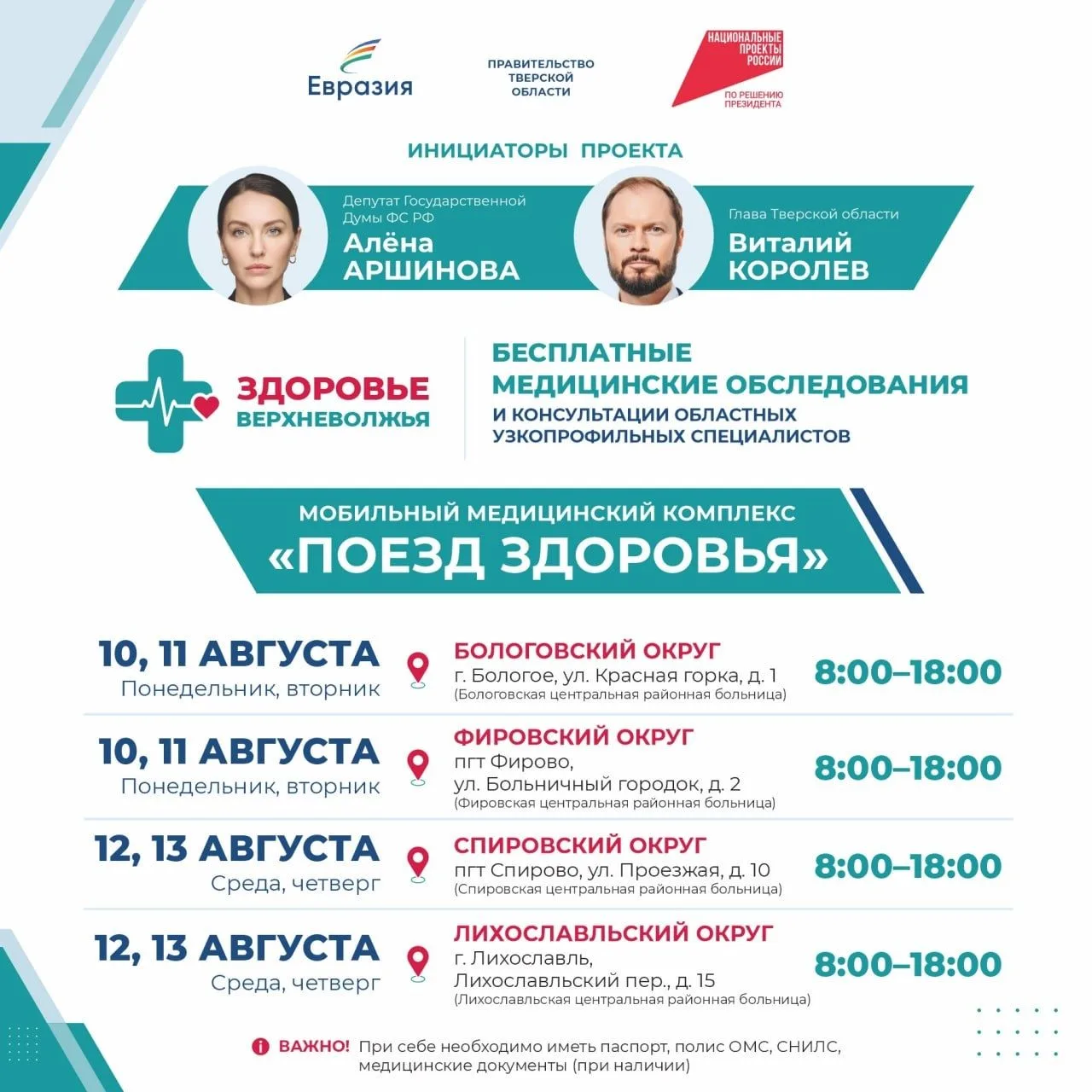 🩺 «Поезд здоровья» приедет в Лихославльский округ
