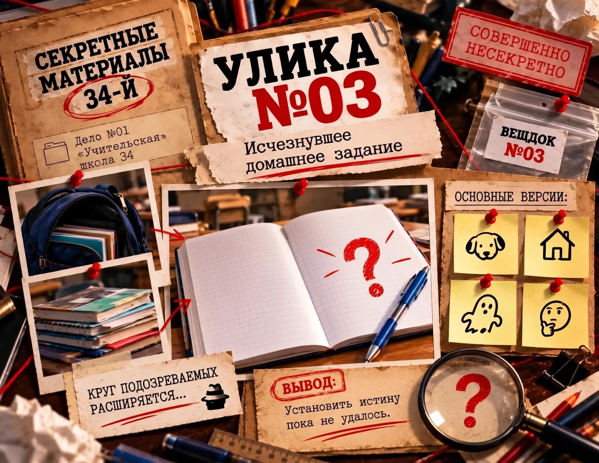 🔎 УЛИКА №03. ИСЧЕЗНУВШЕЕ ДОМАШНЕЕ ЗАДАНИЕ
