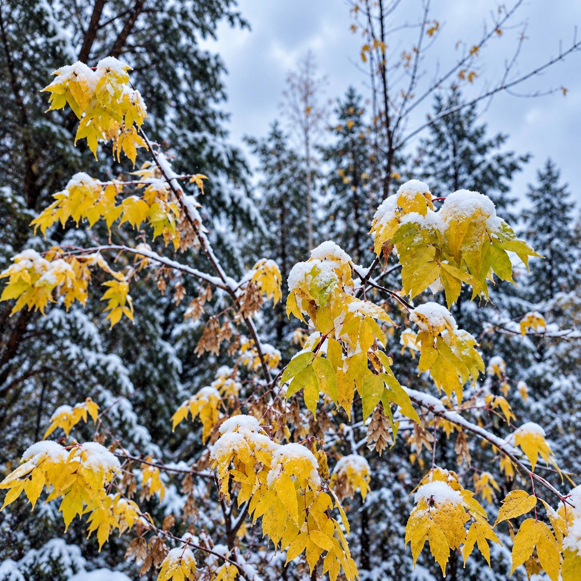 За ночь Лесной из осени ушёл почти в зиму ❄