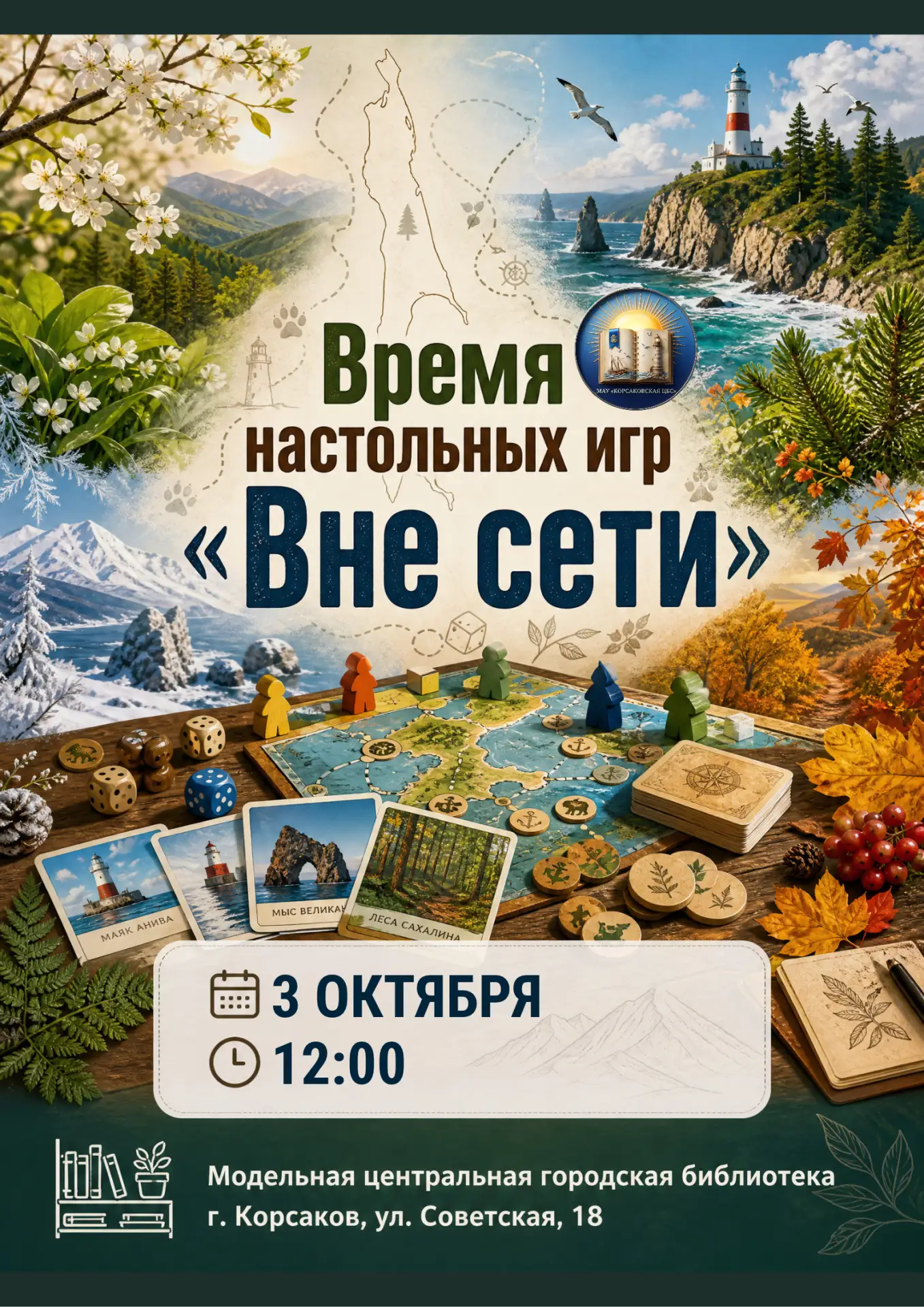 🎲 «Вне сети»: время настольных игр в библиотеке