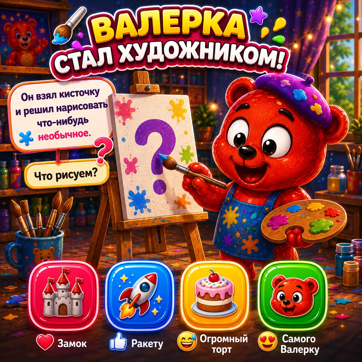 🎨🐻 ВАЛЕРКА СТАЛ ХУДОЖНИКОМ!