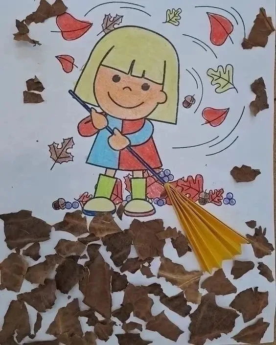 Осенняя простая аппликация