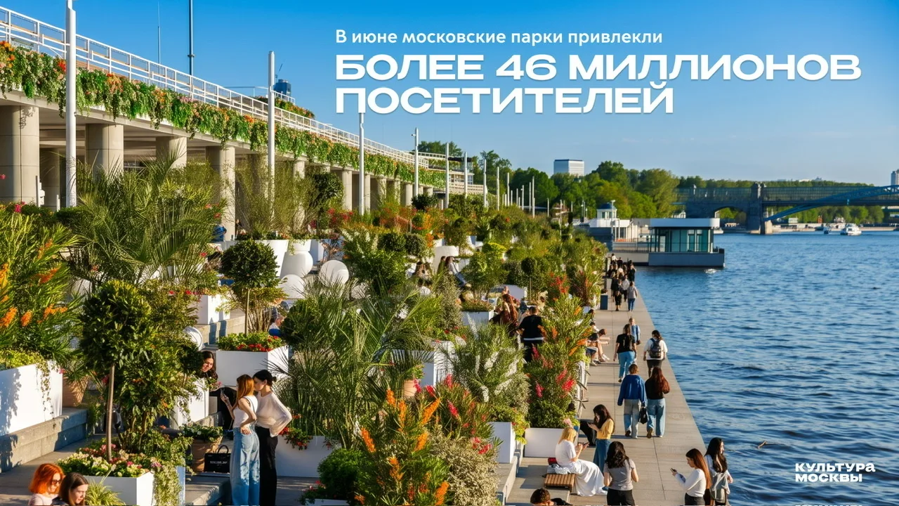 Более 46 миллионов посетителей побывали в июне в столичных парках