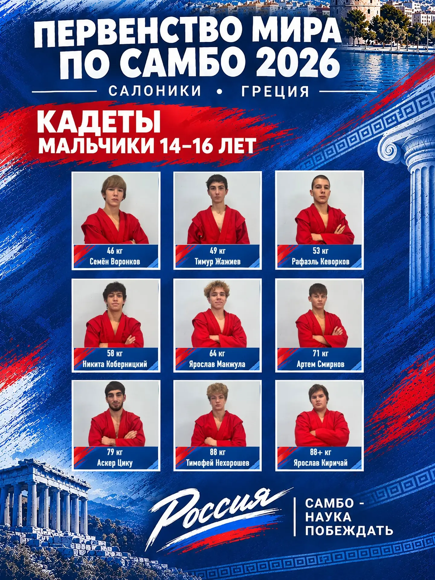 НАШИ — НА ПЕРВЕНСТВЕ МИРА ПО САМБО🇷🇺