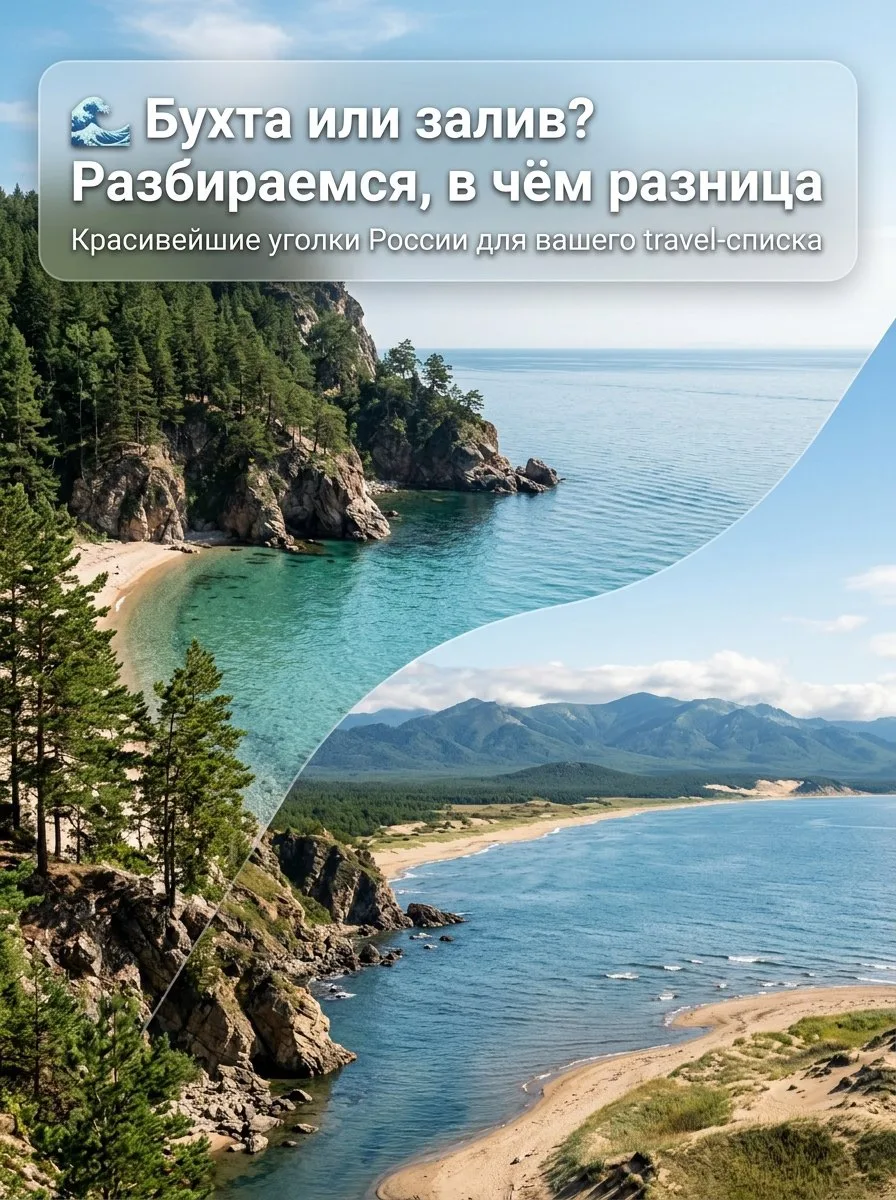 🌊 Бухта или залив?